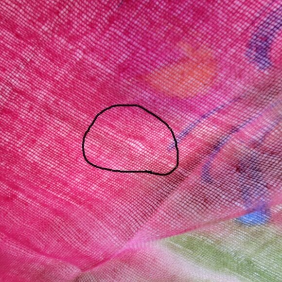 Pink and Green Rectangular Soft Light Scarf - Picture 8 of 9